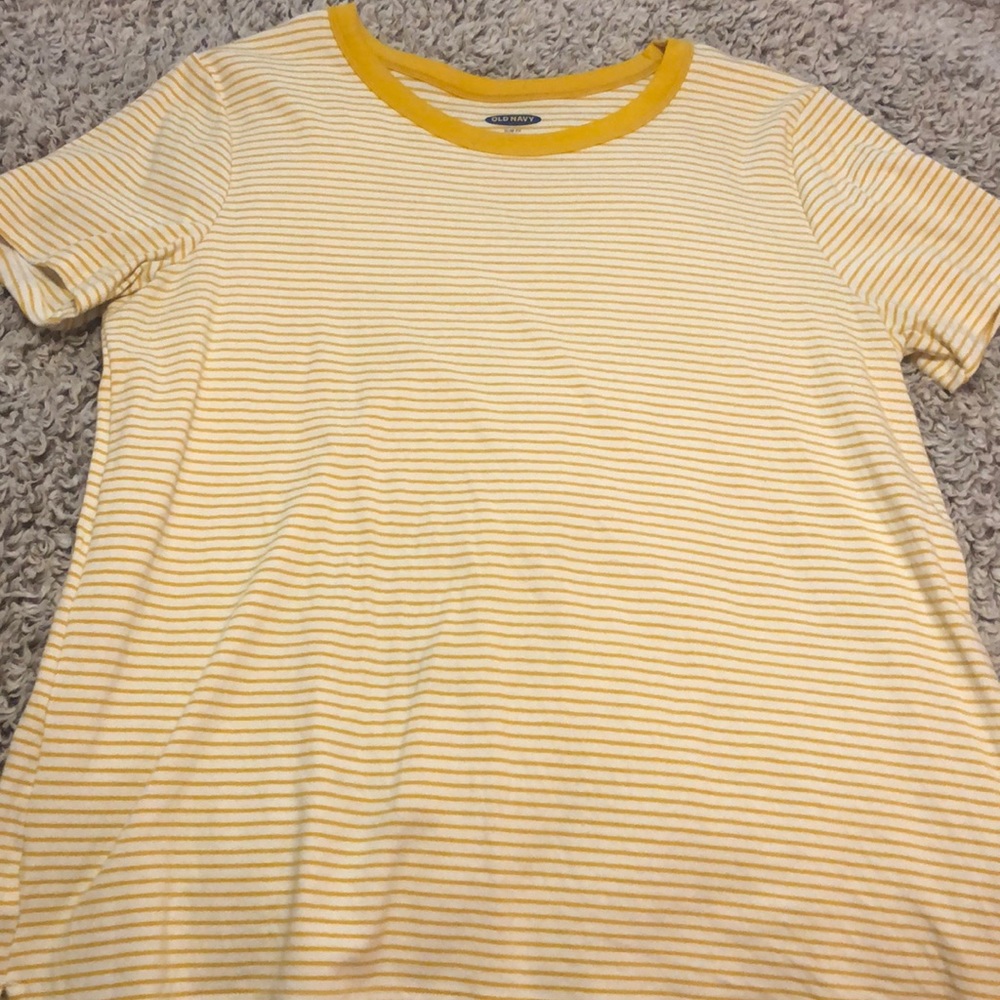 Old navy yellow and stripe t shirt